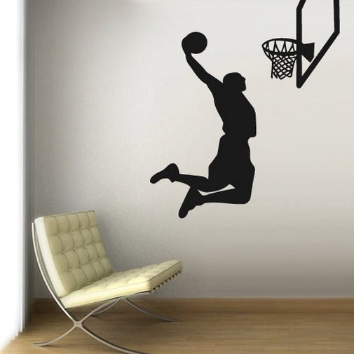 Basketball player wall decal rvz3118