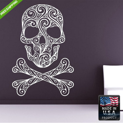 Skull Wall Decal (Z137)