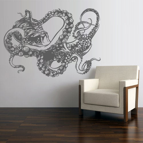 Octopus Wall Decal Tentacles Bathroom decor rvz2728