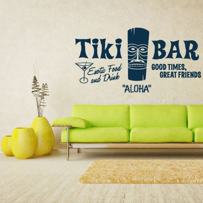 Aloha Tiki Bar Wall Decal Totem Idol  rvz1335