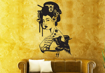 geisha wall decal Japan Asia z966