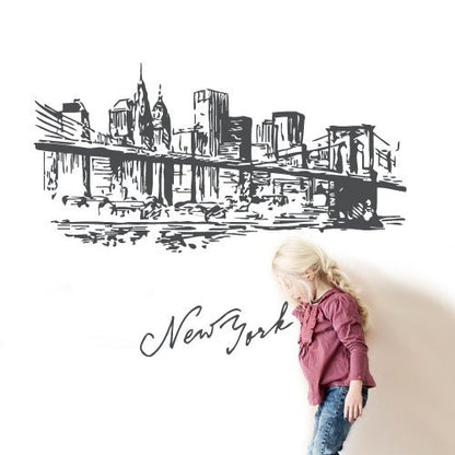 New York wall decal Brooklyn Bridge z2744