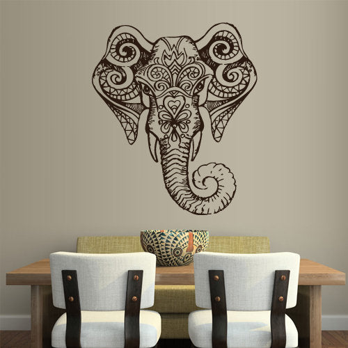 Ganesha Wall decal Elephant Yoga Decoration Hinduism zvr1960