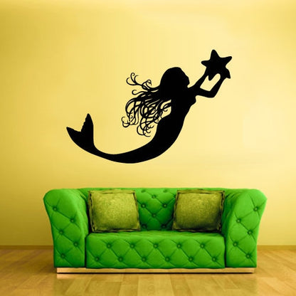 Mermaid Wall Decal Star  rvz2052