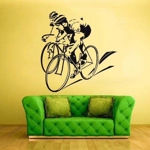 bicycle wall decal cycling (Z835)