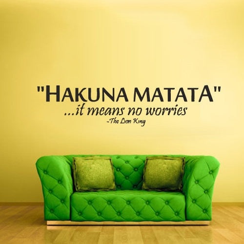 Hakuna Matata wall decal Lion king sign Decor  Z837