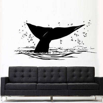 Whale Tail Wall Decal Orca  rvz3146