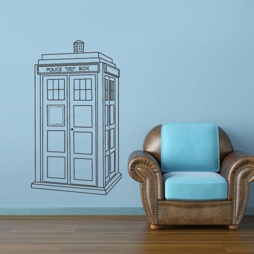 Tardis Wall Decal Doctor Who Police box Decor  z2651