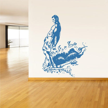 surfer wall decal ocean wave decor z2369