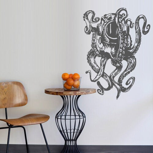 Octopus Wall Decal Tentacles Scuba  z3162