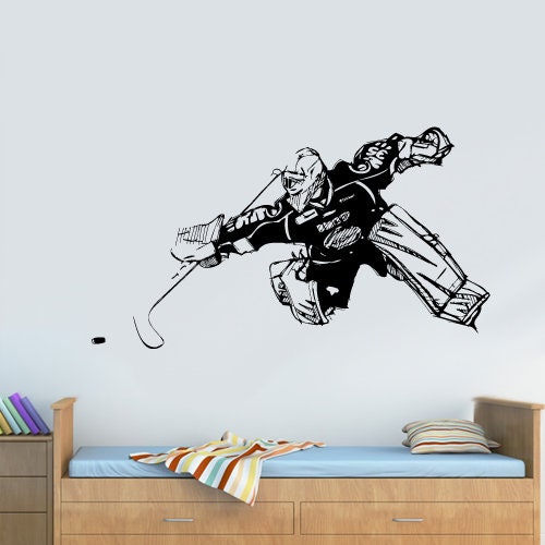 Ice Hockey Player wall decal keeper rvz3109