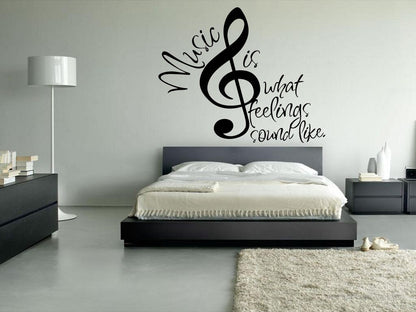 Music note Wall Decal Music key clef z020