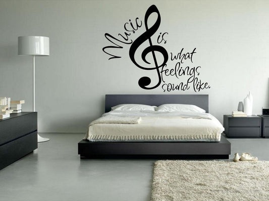 Music note Wall Decal Music key clef z020