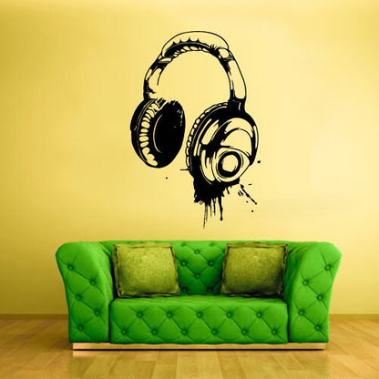 Headphones wall decal Music z1429