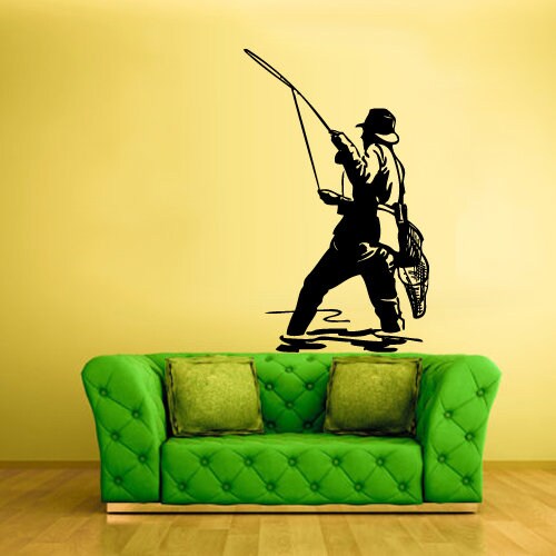 fishing wall decal fisherman z310