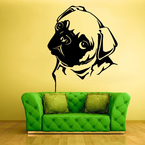 Pug Dog Wall Decal  z1271