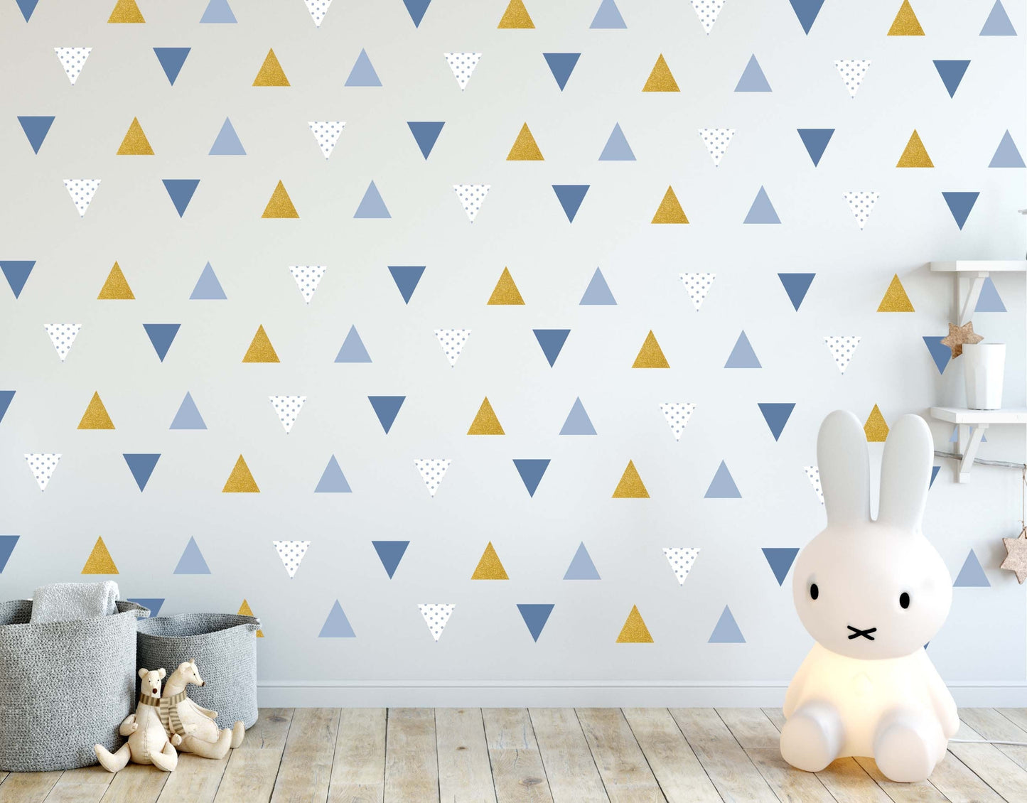 Polka Dots Wall Decals Peel & Stick Stickers Triangles, LF009