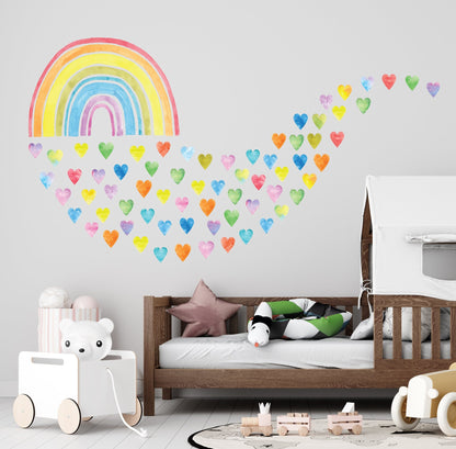 Watercolor Rainbow Wall Decal, LF061