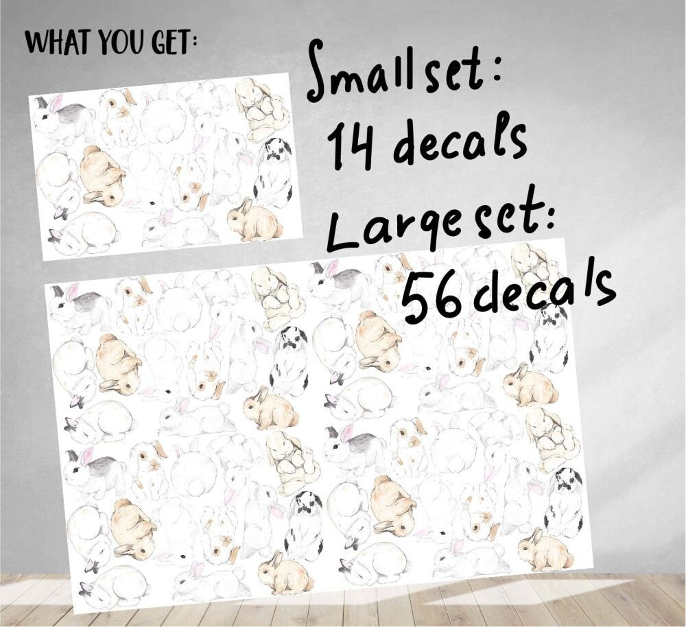 Bunny Wall Decal Stickers, LF130