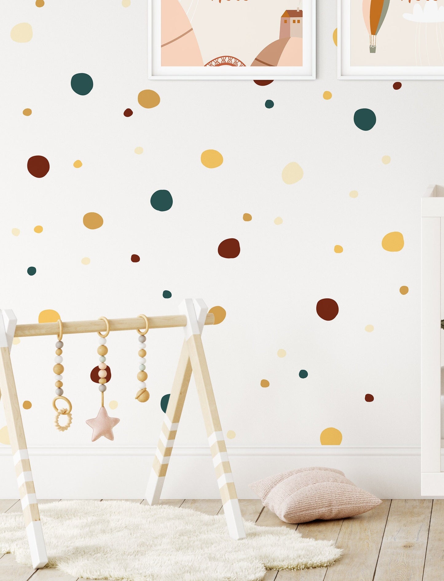 Polka Dots Wall Decals Peel & Stick Stickers, LF006