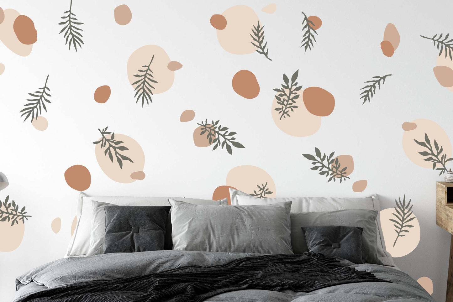 Greenery Boho Wall Decals Color Spots Stickers, LF026