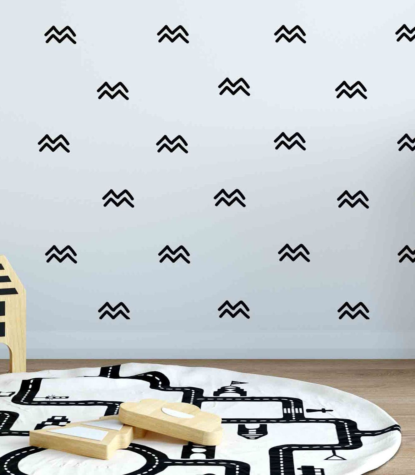 Strip Wall Decal Zig Zag Stickers Lines, LF169