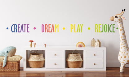 Create Dream Play Rejoice Wall Decals rainbow stickers KL 0022
