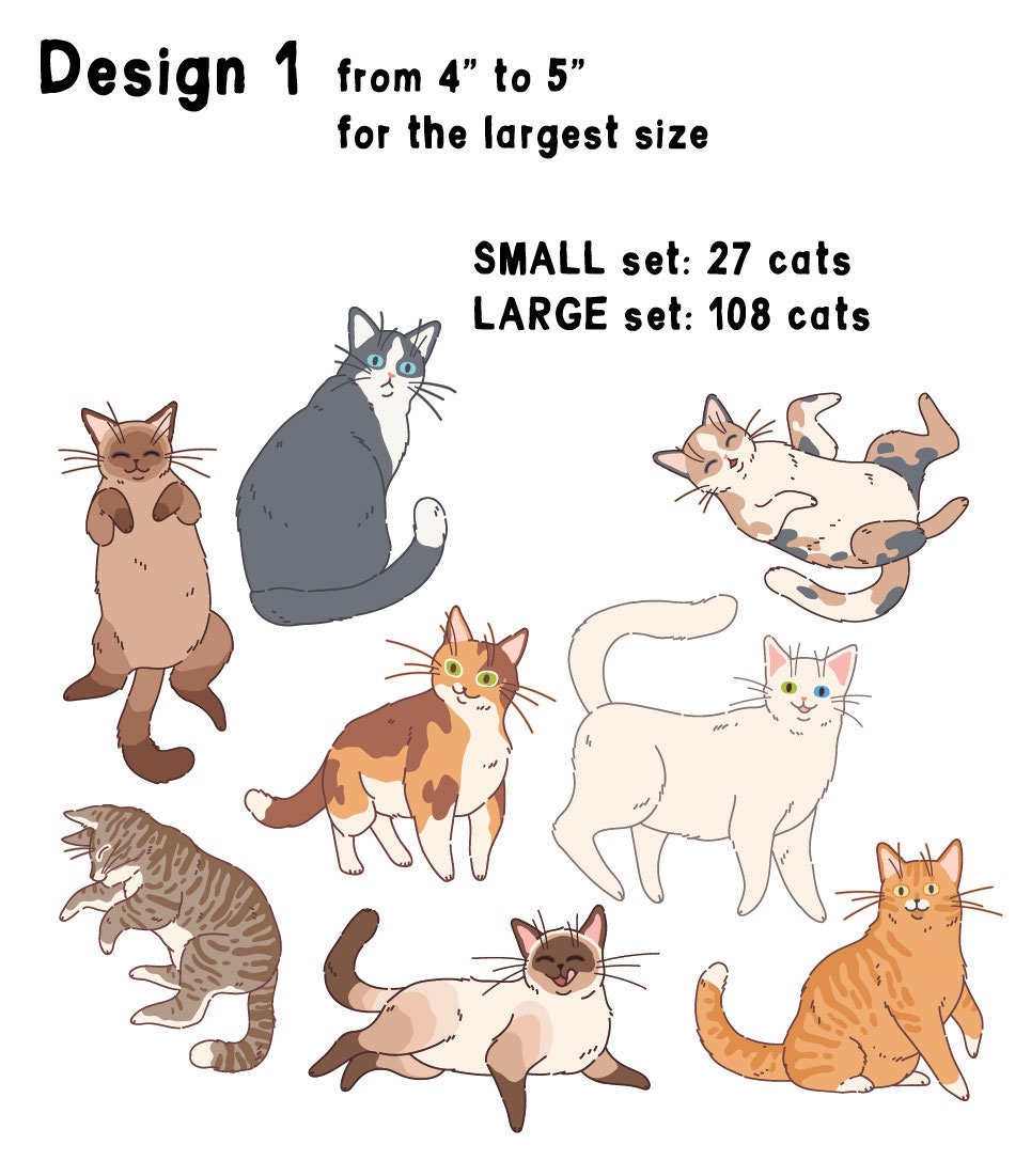 Cats Wall Decals Pet Funny Stickers, LF298