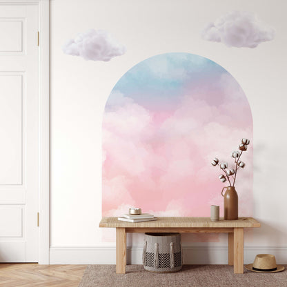 Clouds Wall Decals Arch Headboard Stickers, LF308