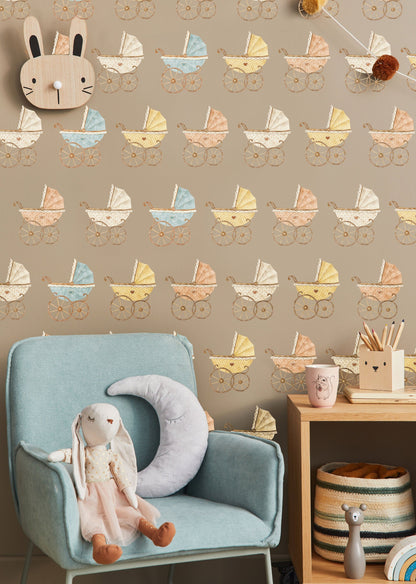 Baby Carriage Wall Decals Nursery Stickers, LF340