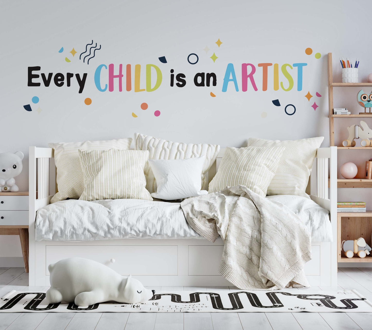 Every Child is an Artist Wall Decal Playroom Stickers Classroom Decor Kids Art gallery, LF353