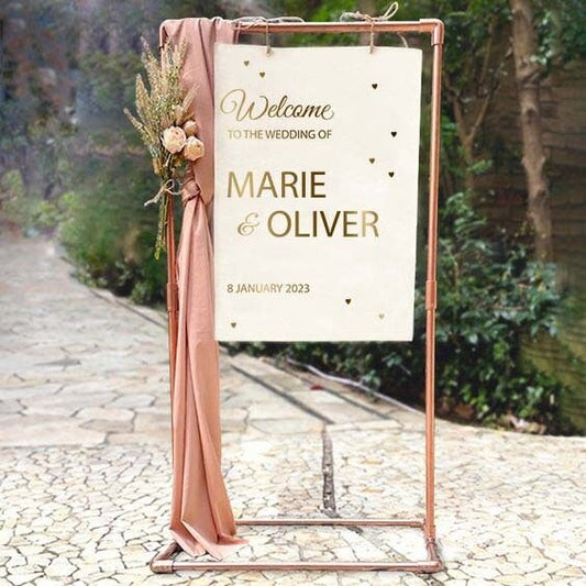 Welcome Wedding Table Vinyl Decals Sign Reception Stickers Custom Size, LF418