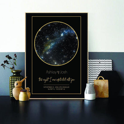 Star Map Print Anniversary Wedding Gift Constellation 8st