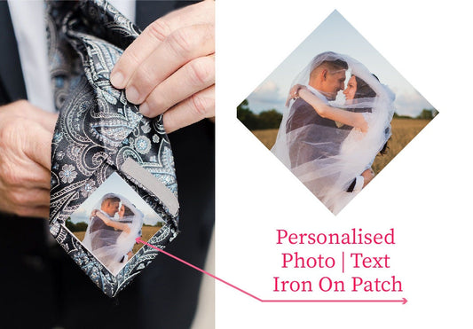 Custom Love Note Tie Patch Gift Personalised Engagement Gifts Tie Patch Wedding Iron On, TP