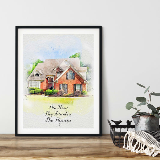 First Home Custom Gift Print Painting from Photo Personalised Couple Gift Housewarming Personalised Couple Gift