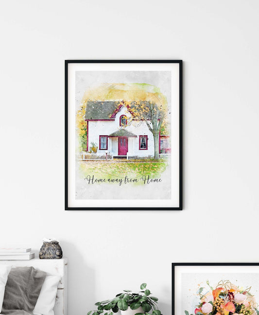 Personalised Painting from Photo, Wedding Anniversary Custom Gift, Watercolour House, Portrait , Wedding Venue Art date place, favorite cafe