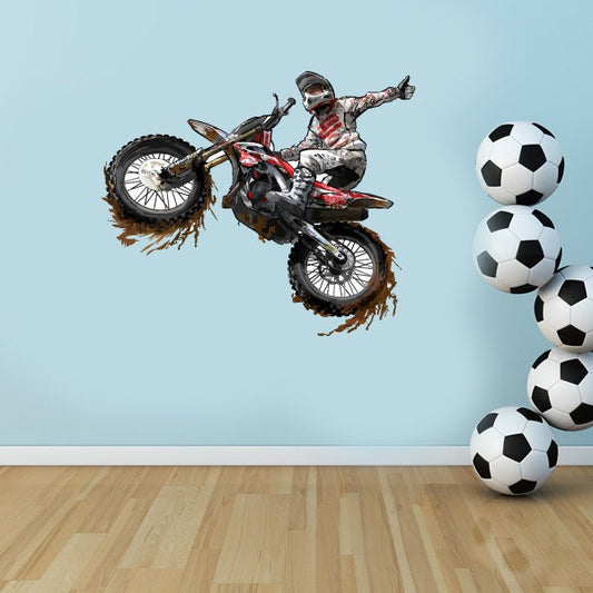 Motocross Motorcycle Wall decal Dirt bike decor zvr331