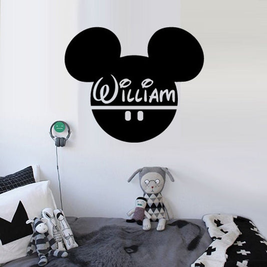 Personalized Mickey Mouse wall decal Custom Name m1374